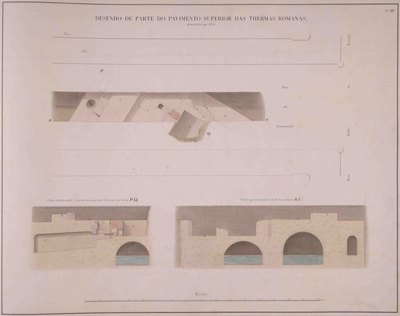 6 – Levantamento dos vestígios das Galerias Romanas realizado por Valentim de Freitas (1859)