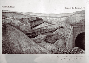 9 – Engraving from at that time photography of flint extraction galleries in Campolide